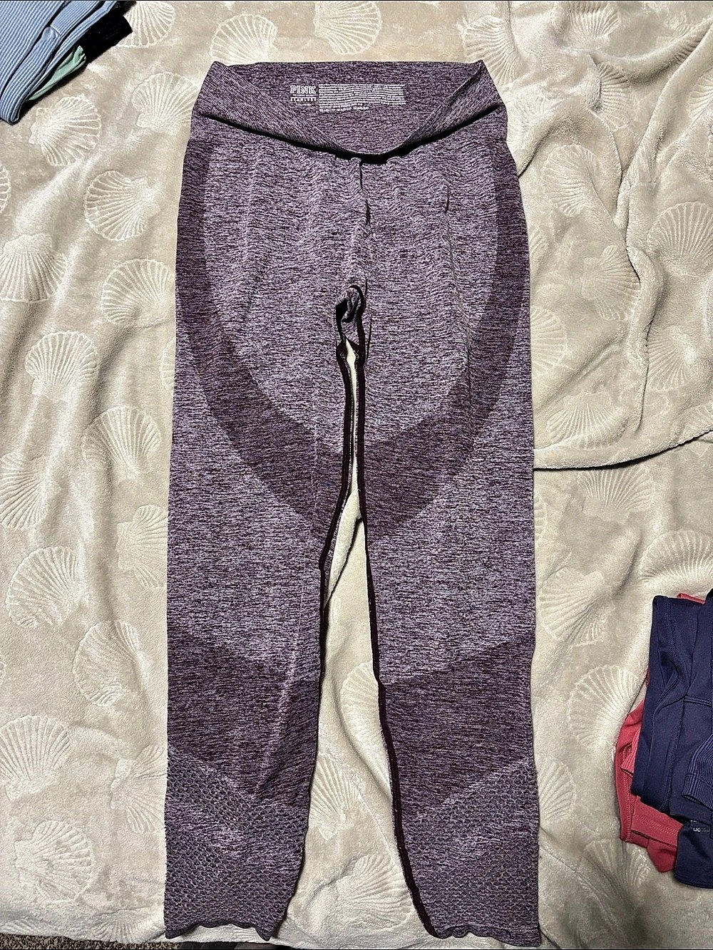 Victoria's Secret PINK Seamless Legging Purple Athletic Leggings